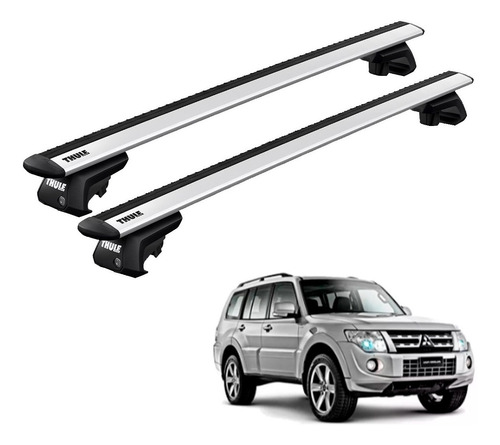 Rack Travessas Thule Wingbar Pajero Full 2006 Diante Prata 