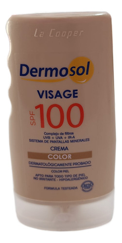 Bloqueador Dermosol Visage Color Spf100