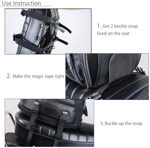 Bolsa Trasera Motocicleta Bolsa Sillín Motocicleta Universal