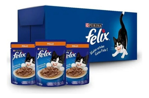 Caja Sobres Félix Pollo En Salsa De 85g (24 Pzas)
