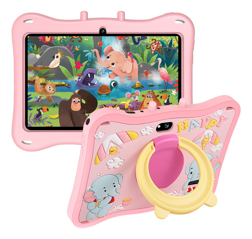Tablet Para Niños Hancdon E13 7 Pulgadas, 128gb Rom 6gb Ram Kids Tablet Parental Controls Android 12 10-core Bluetooth Wifi5 3800mah With Protective Case Color Rosa