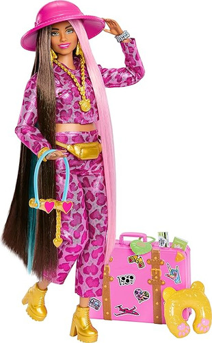 Barbie Muñeca Con Moda Safari, Barbie Extra Fly, Traje Rosa