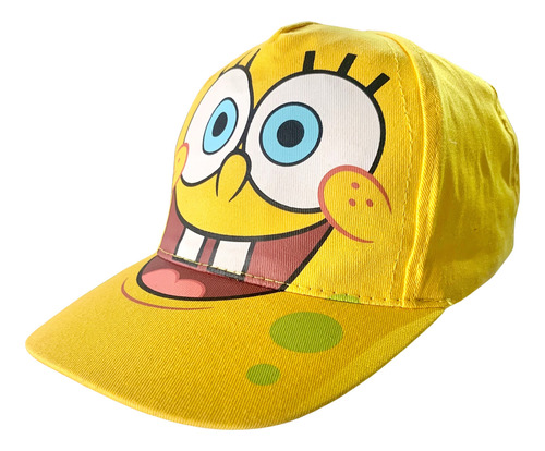 Gorra Ajustable Con El Personaje Bob Esponja Para Niños Amarillo Unitalla