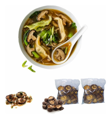 Pack Hongos Japones 200gr Shiitake Tou Ku Shitake Mushroom