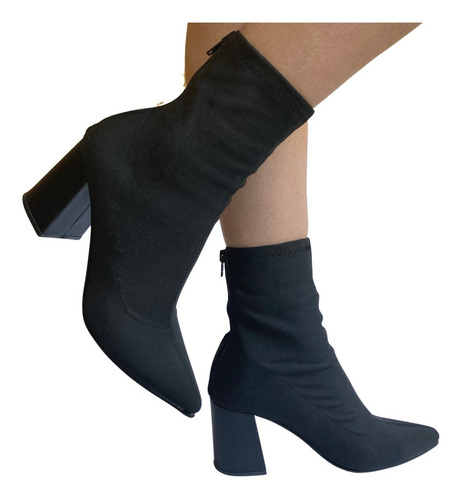 Imagen 4 de 10 de Botin Stretch Felipe Rentería Tacón 7cms Botas Mujer Moda