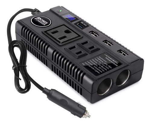 Inversor De Corriente Para Automóvil 120w Dc 12v 24v A Ac 11