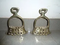 Comprar Estribos Braseros De Bronce Caballo Recado Apero 8cm. 