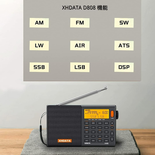 Radio Xhdata XHDATA D-808 XHDATA D808 digital portátil color negro