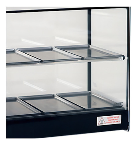 Exhibidor Mantenedor de Alimentos Calientes Tita Evr 12bd Acero Inoxidable 2 Niveles 220 V