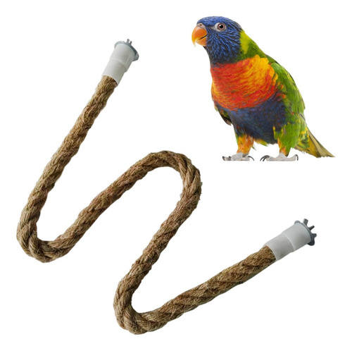 Loro Trepando Cuerda Pájaro Perca Soporte De Patada 60 Cm