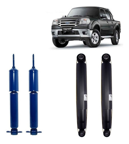 Juego 4 Amortiguadores Para Ford Ranger 2.5 16v 2008 2014