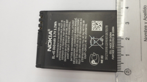 Imagen 4 de 8 de Bateria Nokia Original Bl-4s 7100 X3-02 860mah (2011) E2061