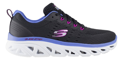 Tenis Mujer Running Skechers 149927 Glide-step Negro Rosa