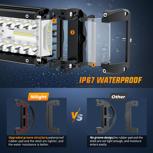 Barra De Luz Led Side Shooter, 1 Unidad, 12 Pulgadas 3711053