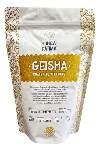 2 Bolsas De Café Tostado Geisha Finca Fátima 250 Gr