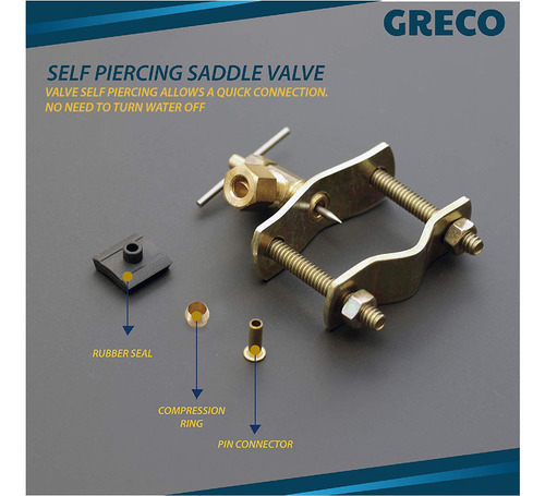 Kit de instalação da máquina de gelo e umidificador Greco