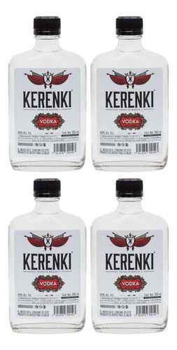 Pack De 4 Vodka Kerenki 250 Ml