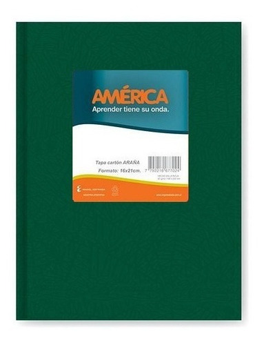 Cuaderno America Forrado Araña Tapa Dura X 82 Hojas Rayado