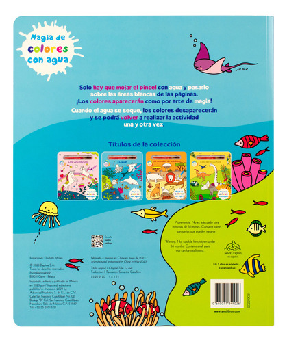 El Mar. Magia De Los Colores Con Agua / Pd., De Silver Dolphin., Vol. 1. Editorial Silver Dolphin Infantil, Tapa Dura, Edición 01 En Español, 2023