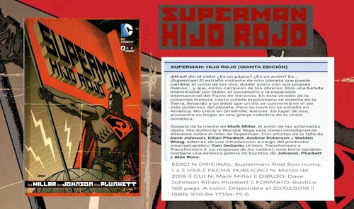 Dc Comics Superman: Hijo Rojo Red Son Ed Ecc Completo