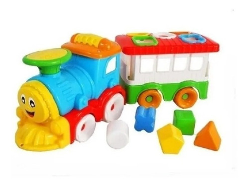Imagen 2 de 10 de Juego De Tren Didáctico Con Vagón De Encastre Riva