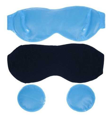 Compresa Mascara Antifaz Para Ojos Vive Color Azul