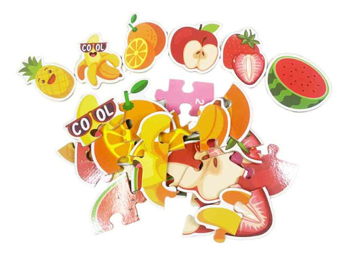 Juego Rompecabezas Puzzle Didactico  Montessori Frutas