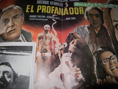 Cartel De Cine El Profanador Terror, Ray Lovelock (Usado)