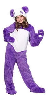 Furry Purple Panda Girls Costume