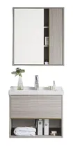 Comprar Mueble Baño Aéreo Con Bacha Blanca Y Botiquín Con Espejo
