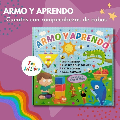 Armo Y Aprendo 4 Libros Carton Con Cubos Rompecabezaiuy