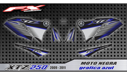 Calcos Opcionales Yamaha Xtz 250 2009-2011 Fxcalcos2