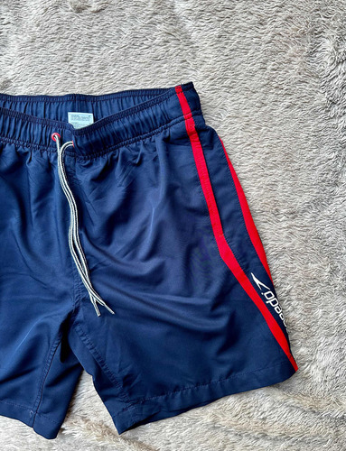Short Secado Rápido Speedo Talla S De Hombre Azul Oscuro (Usado)