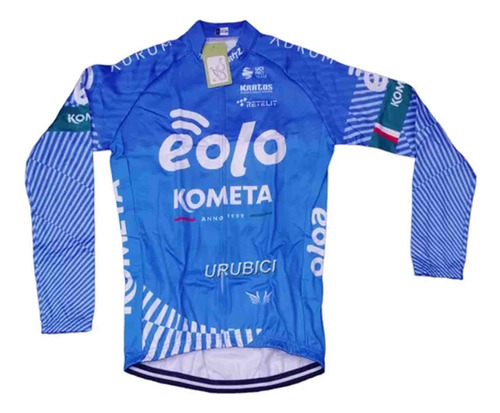 Campera De Ciclismo Eolo Azul Talle L. Nuevo. Urubici.