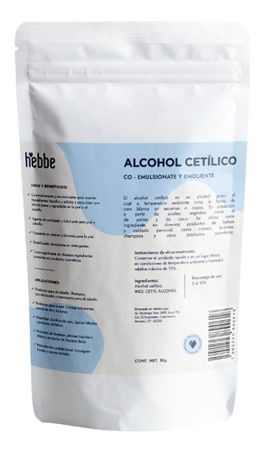 Alcohol Cetilico Cosmetico Emoliente Opacificante 1 Kg