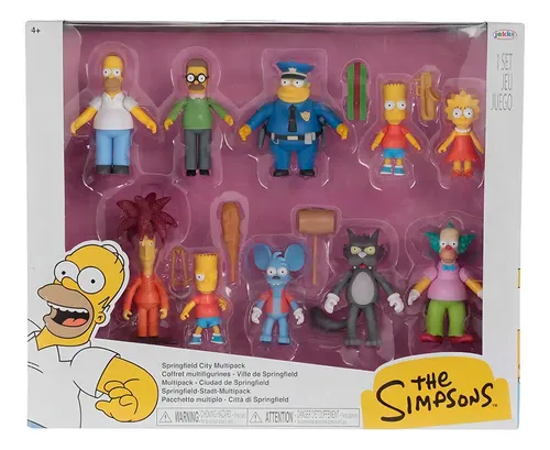 Set 10 Figuras Los Simpsons, Ciudad de Springfield, Escala de 2.5