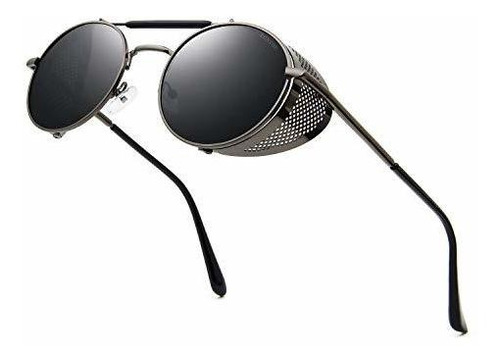  Ronsou Steampunk Style Round Vintage Sunglasses Retro Eyewe