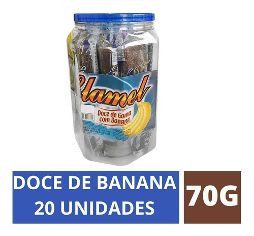 Doce De Banana Clamel Pote Com 20 Unidades De 70g