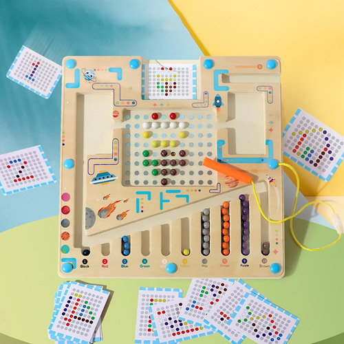 Tablero De Clasificación Magnético Y Laberinto De Colores