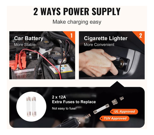 Vevor Kit De Gato Hidráulico Eléctrico De 5t12v 155-450 Mm