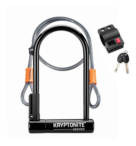 Candado Traba U Bicicleta Kryptonite Keeper 12 + Linga Flex