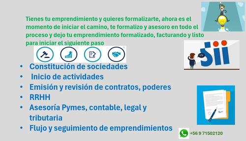 Constitución De Sociedades, Inicio Actividades, Pymes