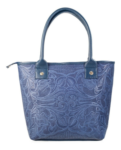 Imagen 3 de 6 de Bolso De Piel Cincelado Soraya Bolsa Dama Artesanal Env Full