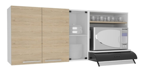 Gabinete Superior De Cocina Gina Rta 150x60,2x40 Rovere Color Beige