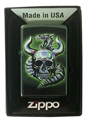 Encendedor Personalizado Zippo - Dragón Metálico Camaleón Y 