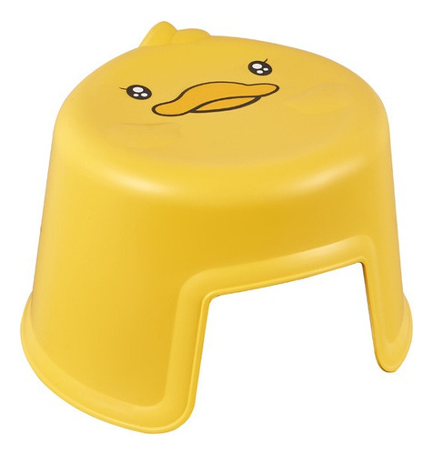 Banco Taburete Portatil Multiusos Resistente Pato Niños Color Amarillo