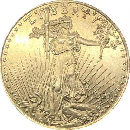 Moeda 20 Dólares Americano 1921- Águia- Cópia Banhada À Ouro