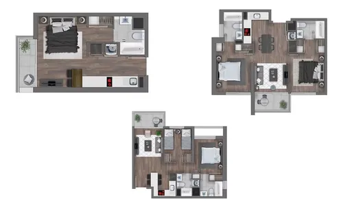 Departamentos Studio, 1 Y 2 Dorm, 1 Y 2 Baños