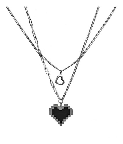Collar Choker Aesthetic Corazón Pixeles Para Mujer Regalo
