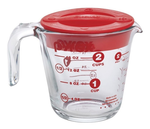 Jarra Medidora Vidrio Pyrex 500ml Vidrio Resistente 